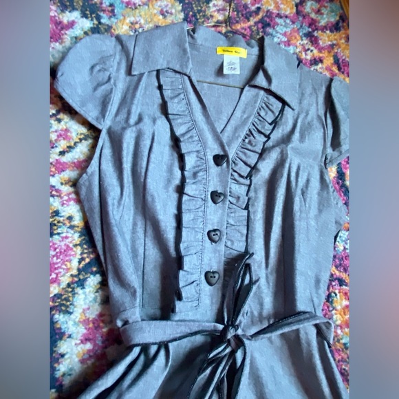 MODCLOTH Gray “About The Artist” Dress By Yellow Star EUC LARGE - Picture 6 of 9